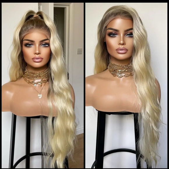 Human Hair Blended Lace Front Wig